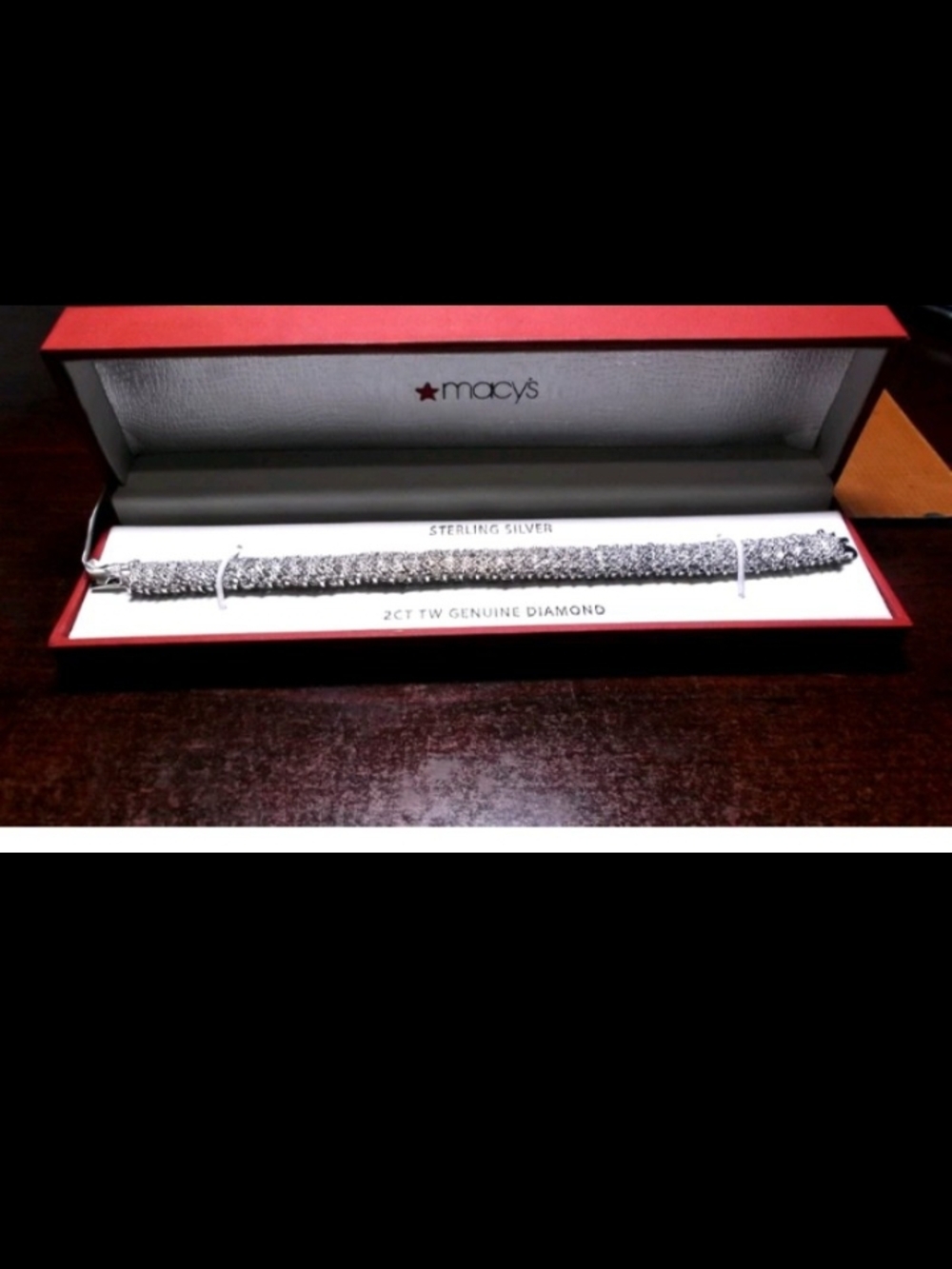 Macy's Sterling Silver Diamond Tennis Bracelet - Sparkling Silver